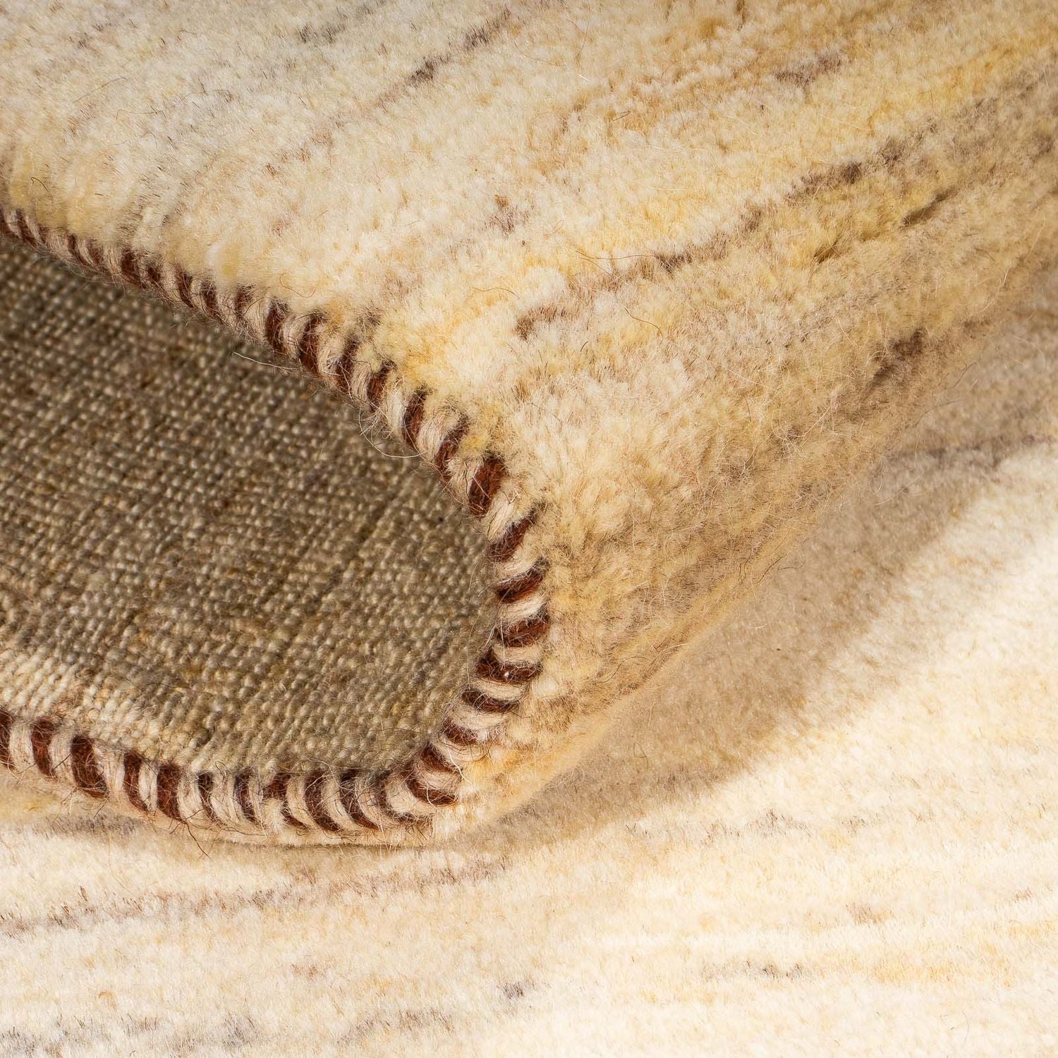 Tapis de couloir Tapis Gabbeh - Loribaft Persan - 200 x 93 cm - beige
