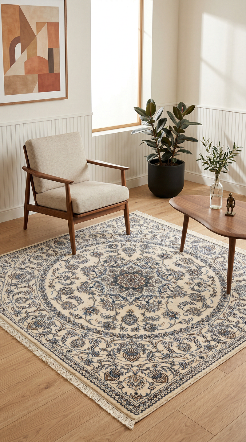 Tapis de Nain - 12 lignes Tapis 200x200cm - Tapis persan