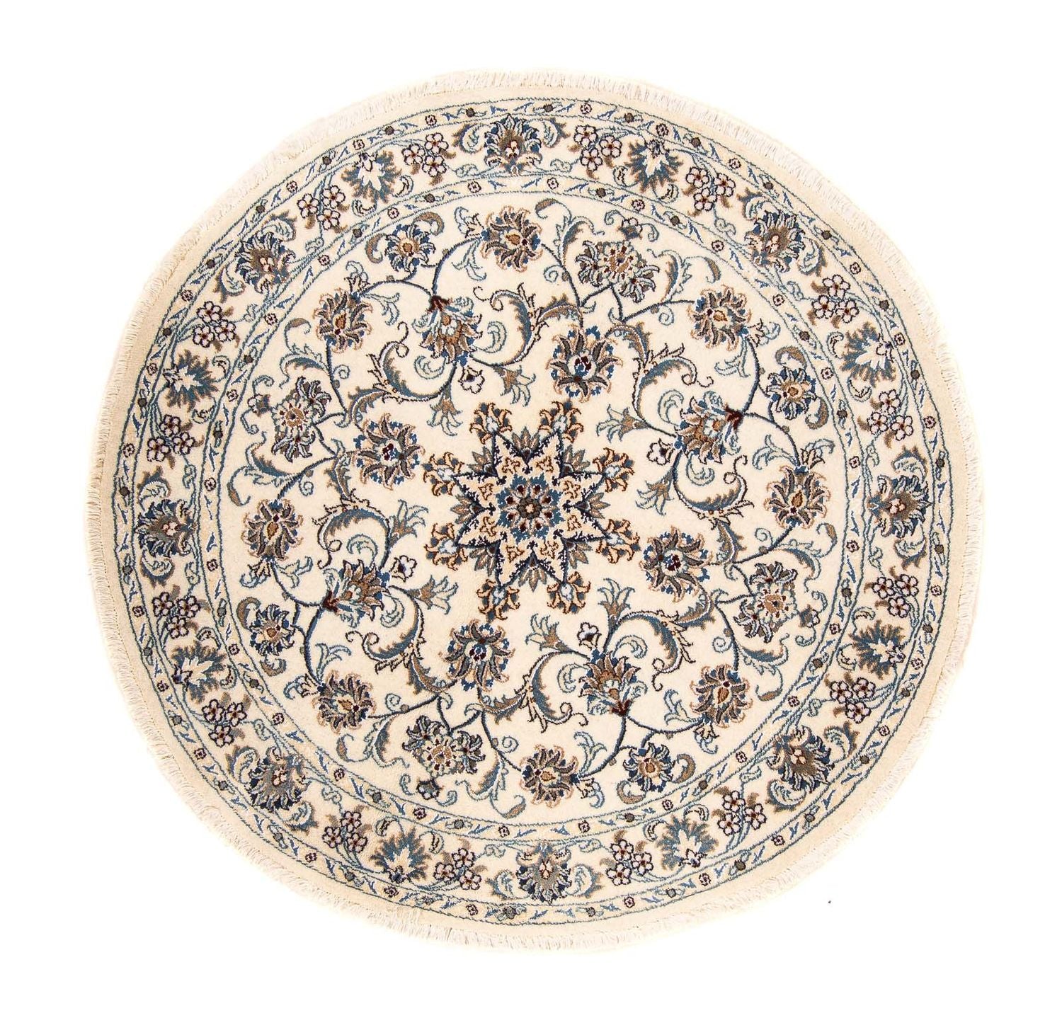 Tapis persan - Nain ronde  - 150 x 150 cm - beige