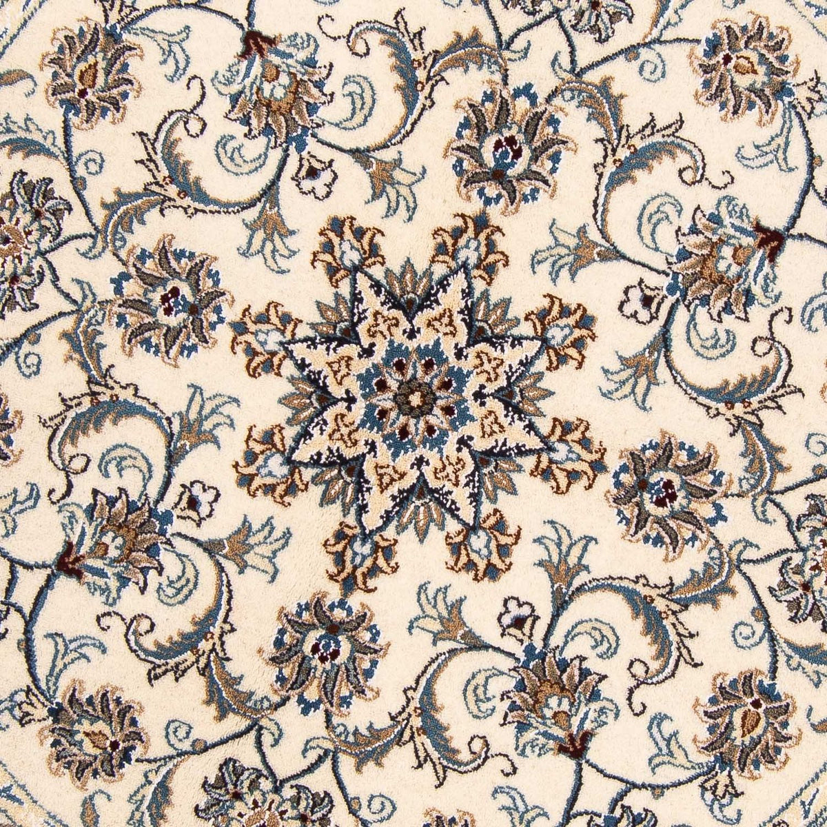 Tapis persan - Nain ronde  - 150 x 150 cm - beige