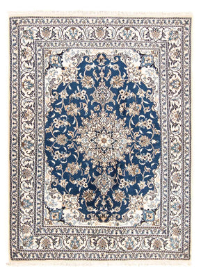 Tapis persan - Nain - 198 x 149 cm - bleu foncé