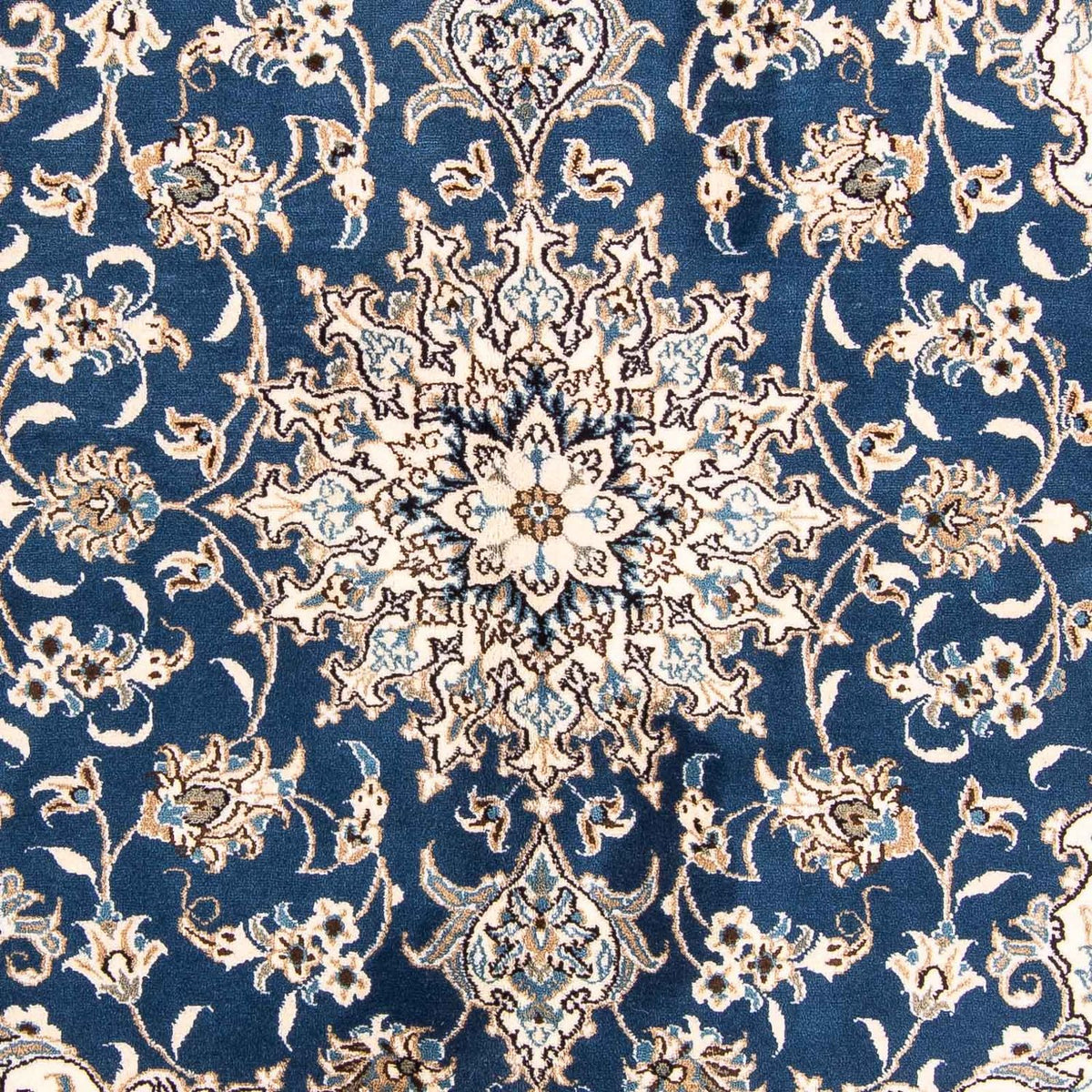 Tapis persan - Nain - 198 x 149 cm - bleu foncé