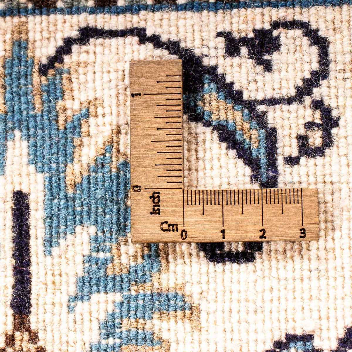 Tapis persan - Nain - 198 x 149 cm - bleu foncé