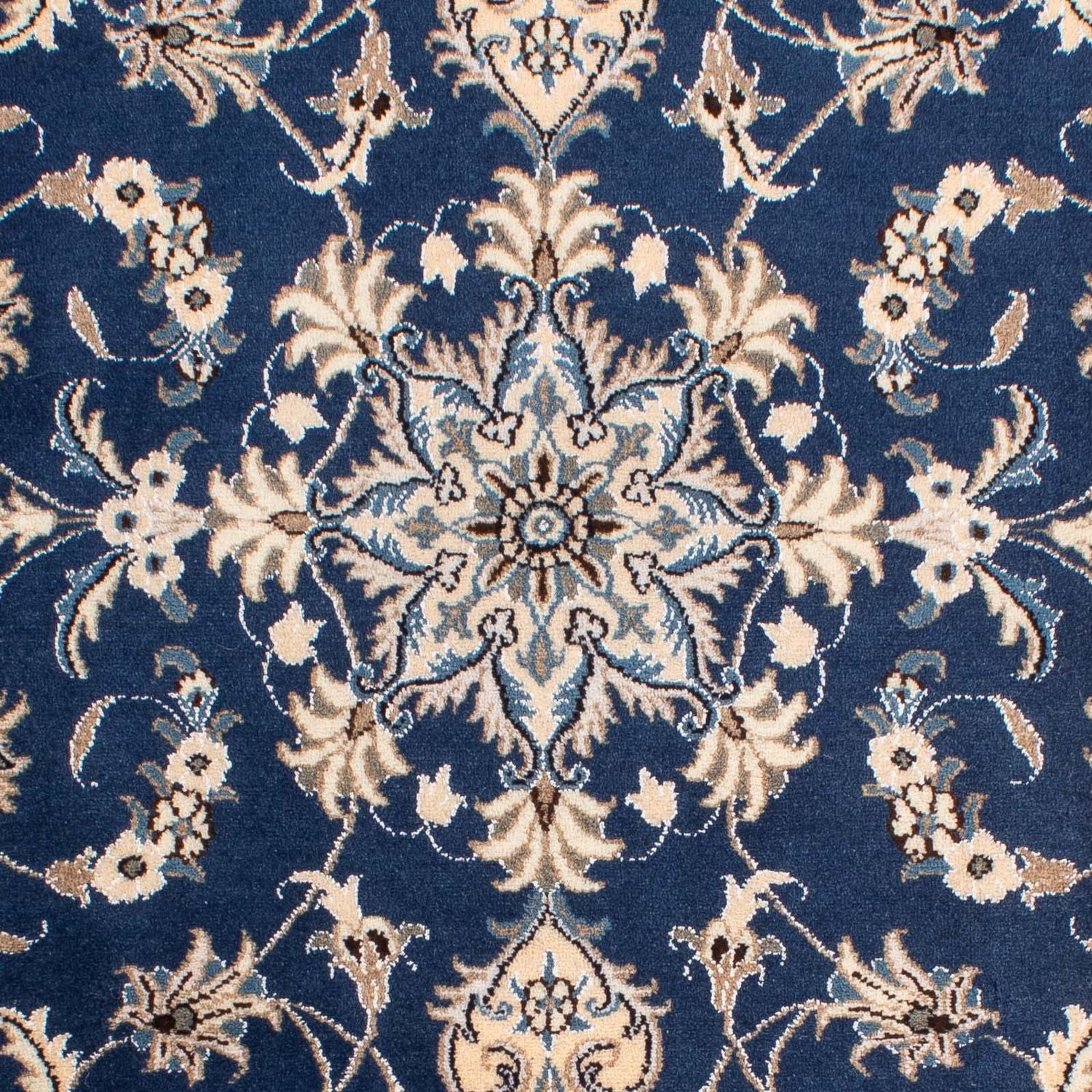 Tapis persan - Nain - 140 x 87 cm - bleu foncé