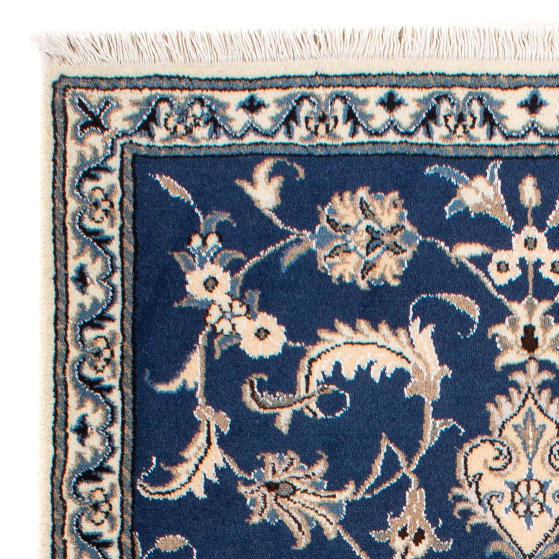 Tapis persan - Nain - 140 x 87 cm - bleu foncé