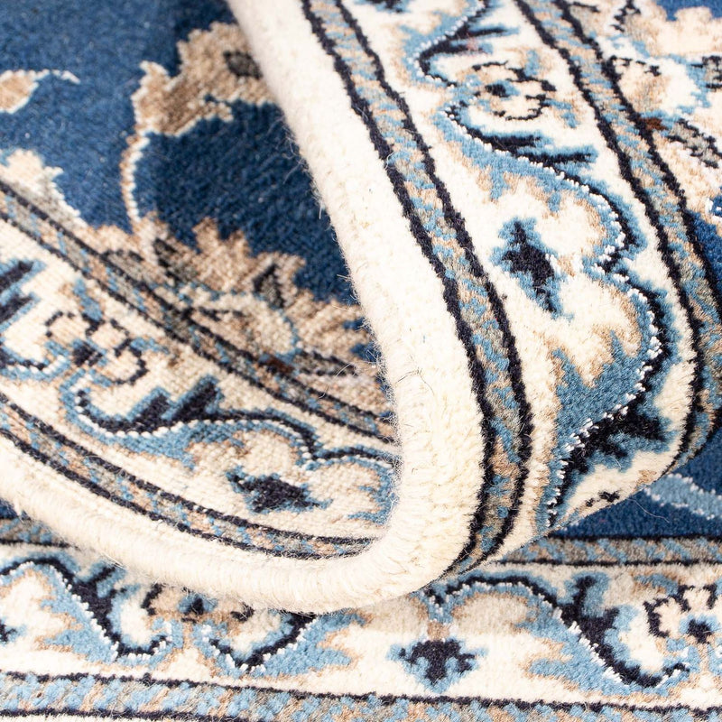 Tapis persan - Nain - 140 x 87 cm - bleu foncé