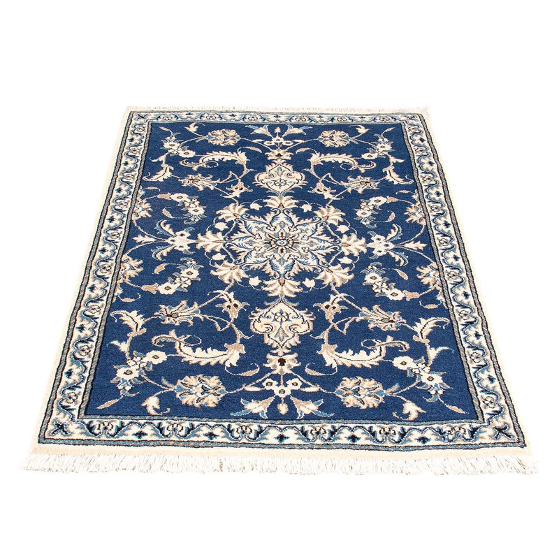 Tapis persan - Nain - 140 x 87 cm - bleu foncé