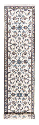 Tapis de couloir Tapis persan - Nain - 376 x 77 cm - beige