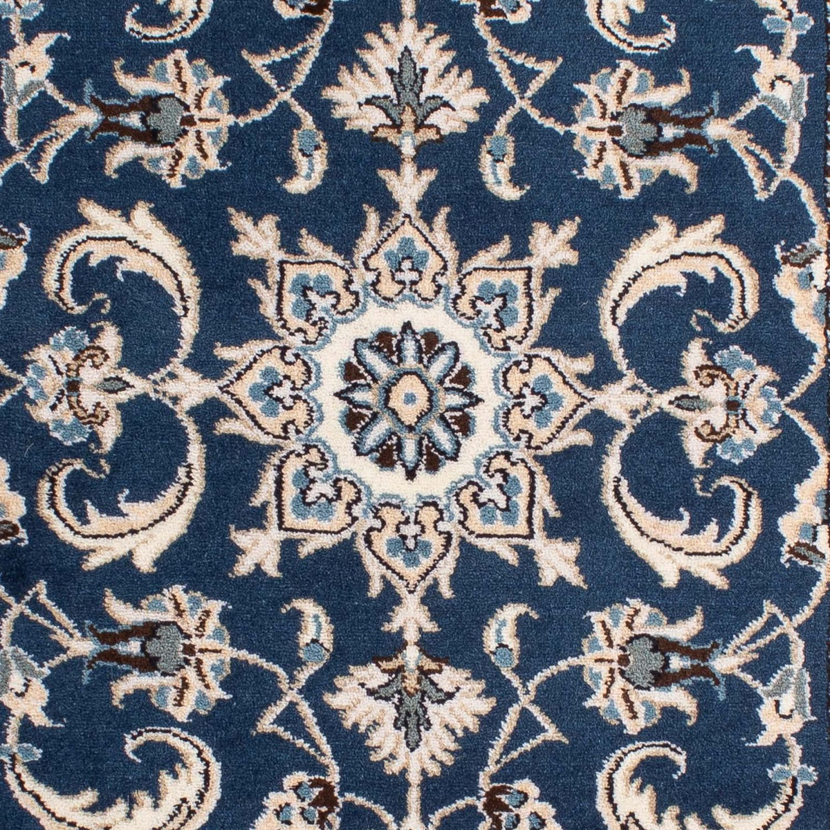 Tapis persan - Nain - 135 x 68 cm - bleu foncé
