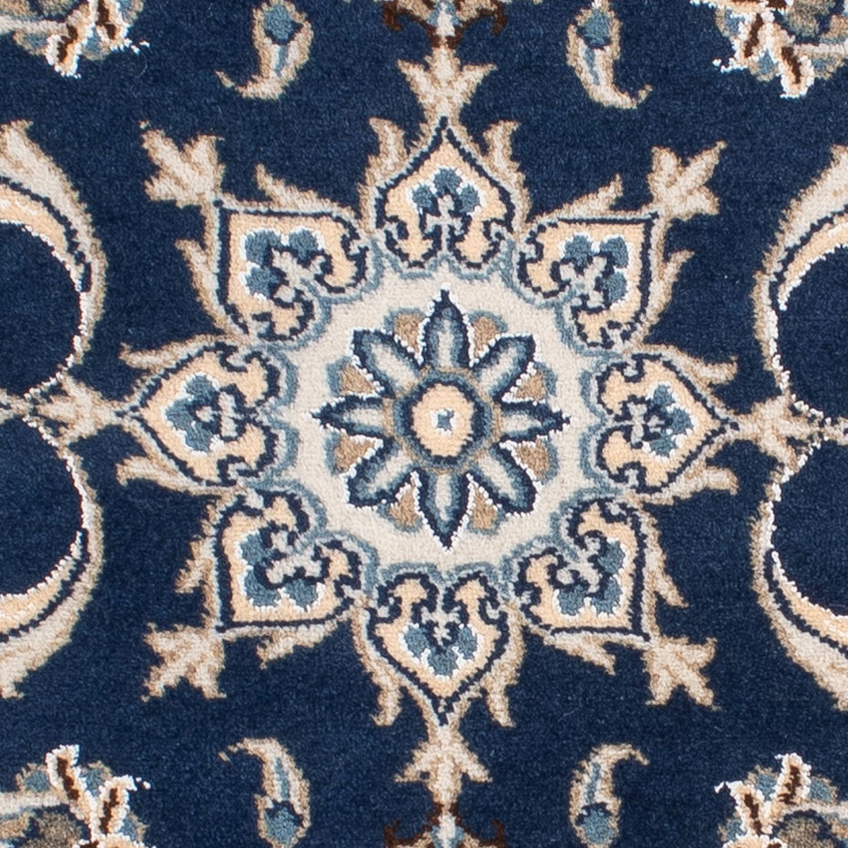 Tapis persan - Nain - 135 x 67 cm - bleu foncé