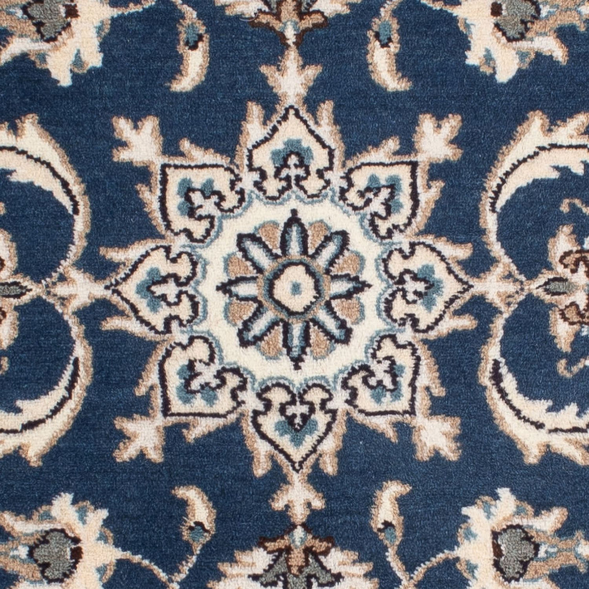 Tapis persan - Nain - 139 x 68 cm - bleu foncé