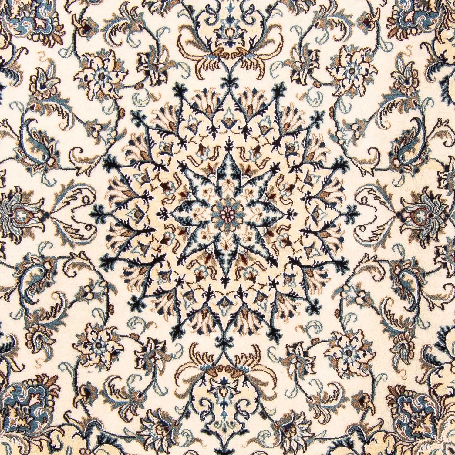 Tapis persan - Nain carré  - 200 x 195 cm - beige