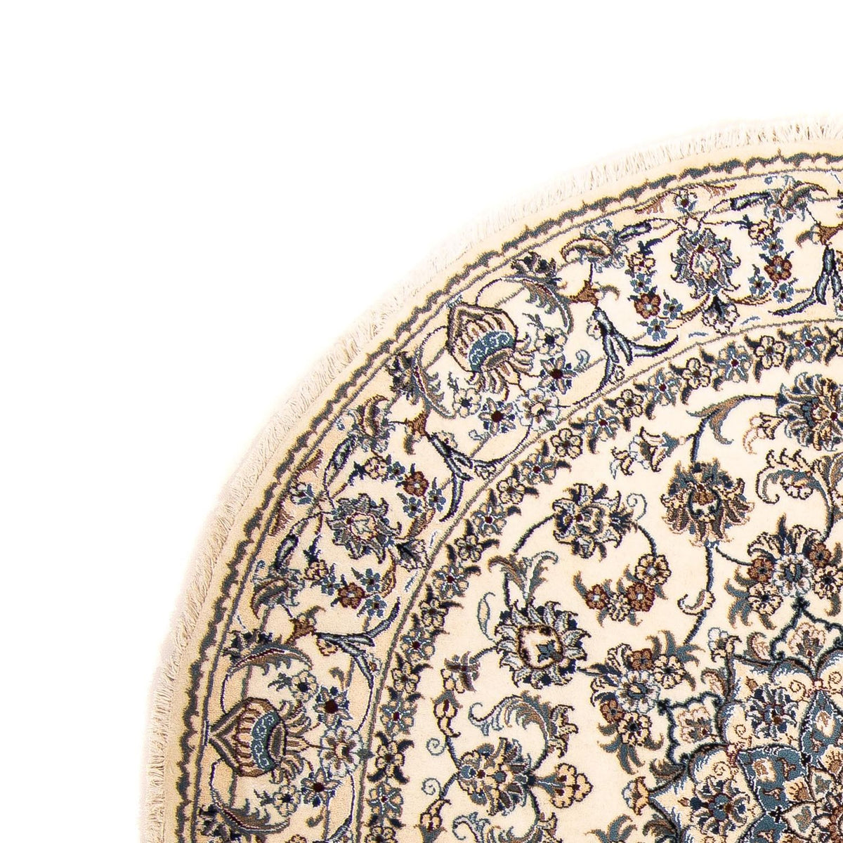 Tapis persan - Nain ronde  - 200 x 200 cm - beige