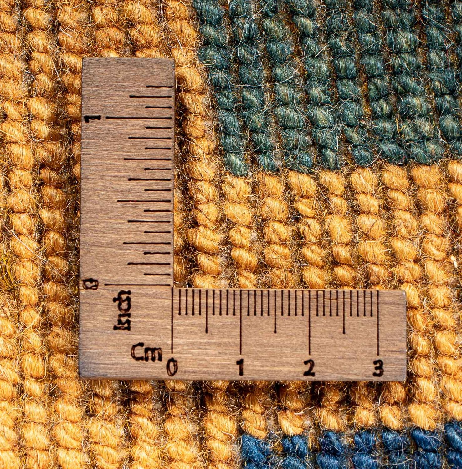 Tapis Gabbeh - Loribaft Persan - 118 x 84 cm - jaune moutarde