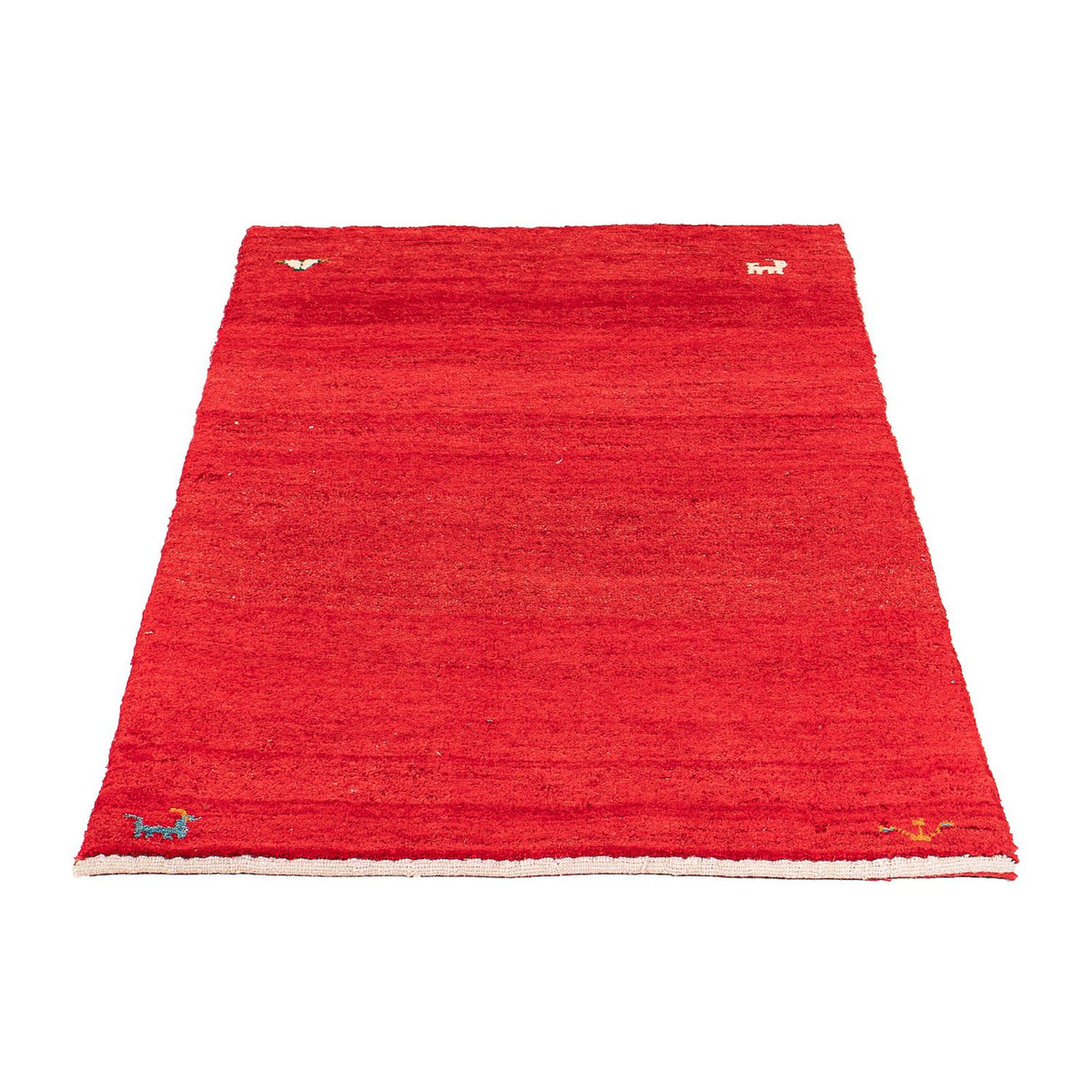Tapis Gabbeh - Loribaft Persan - 130 x 76 cm - rouge foncé