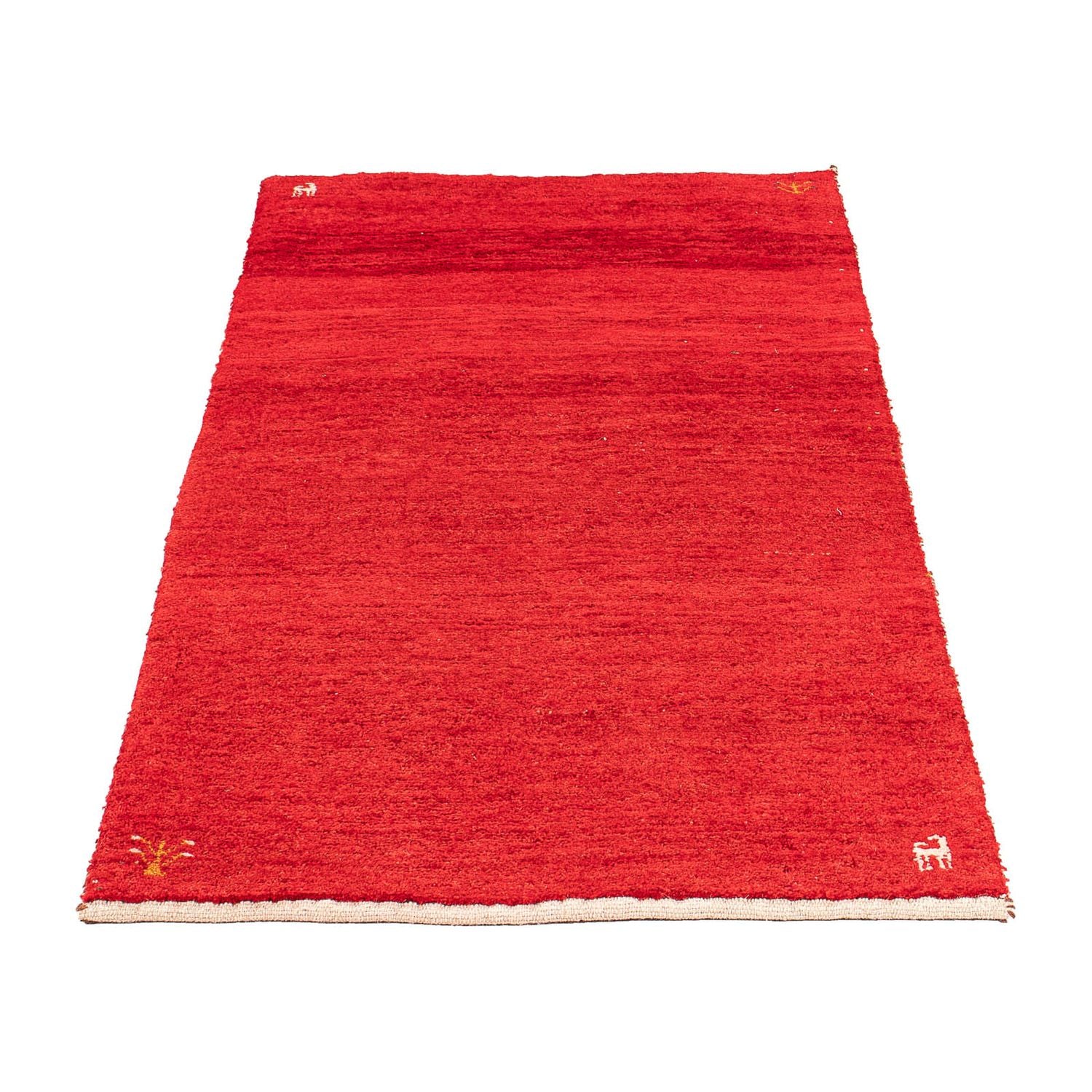 Tapis Gabbeh - Loribaft Persan - 140 x 72 cm - rouge foncé