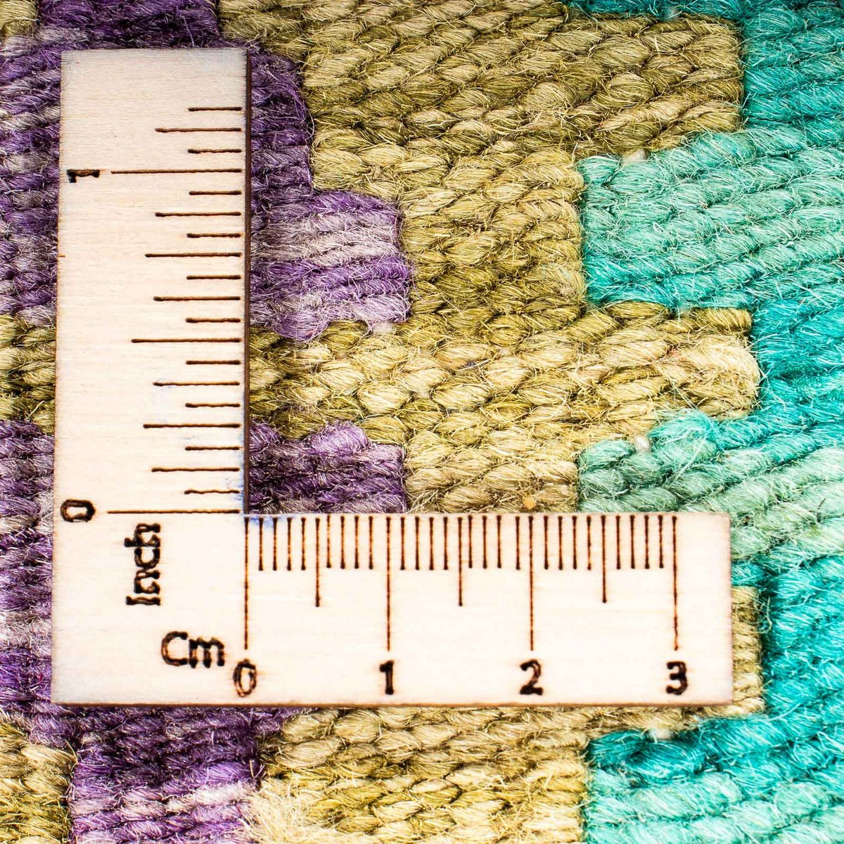 Tapis Kelim - Splash - 115 x 92 cm - bleu