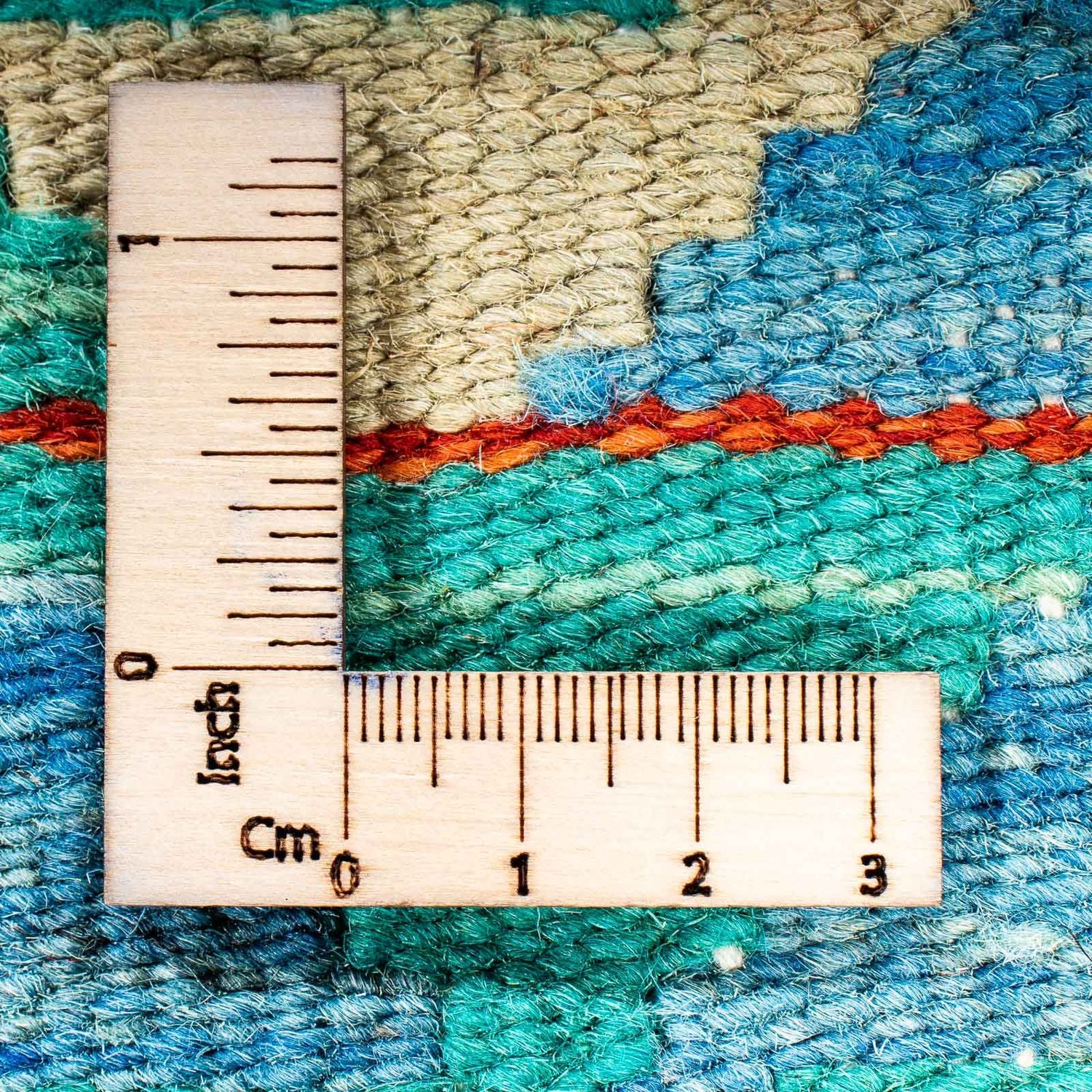 Tapis Kelim - Splash - 122 x 81 cm - bleu