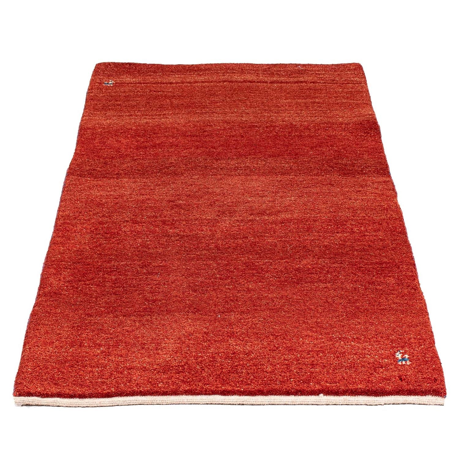 Tapis Gabbeh - Loribaft Persan - 142 x 75 cm - rouille