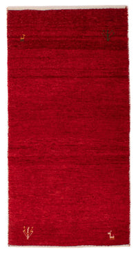 Tapis Gabbeh - Loribaft Persan - 134 x 68 cm - rouge foncé