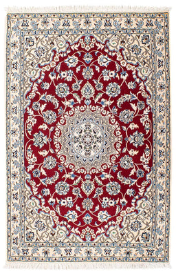Tapis persan - Nain - Royal - 152 x 100 cm - rouge foncé