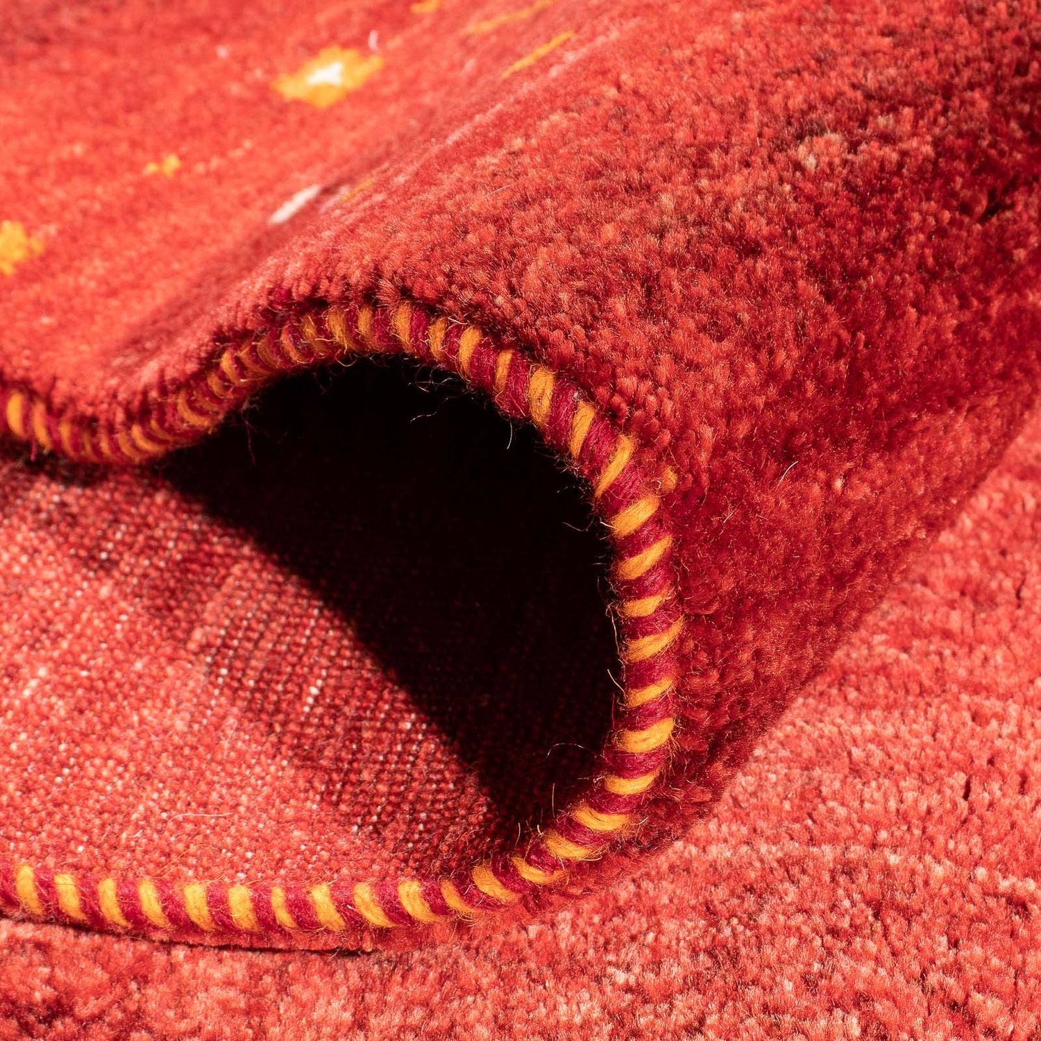 Tapis Gabbeh - Loribaft Persan - 248 x 180 cm - rouge foncé