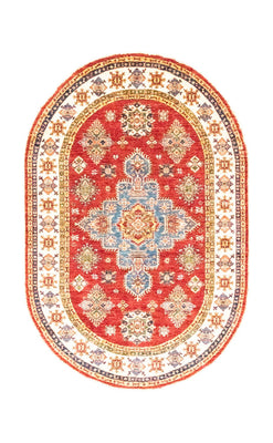 Tapis Ziegler ovale  - 211 x 141 cm - rouge