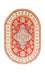 Tapis Ziegler ovale  - 211 x 141 cm - rouge