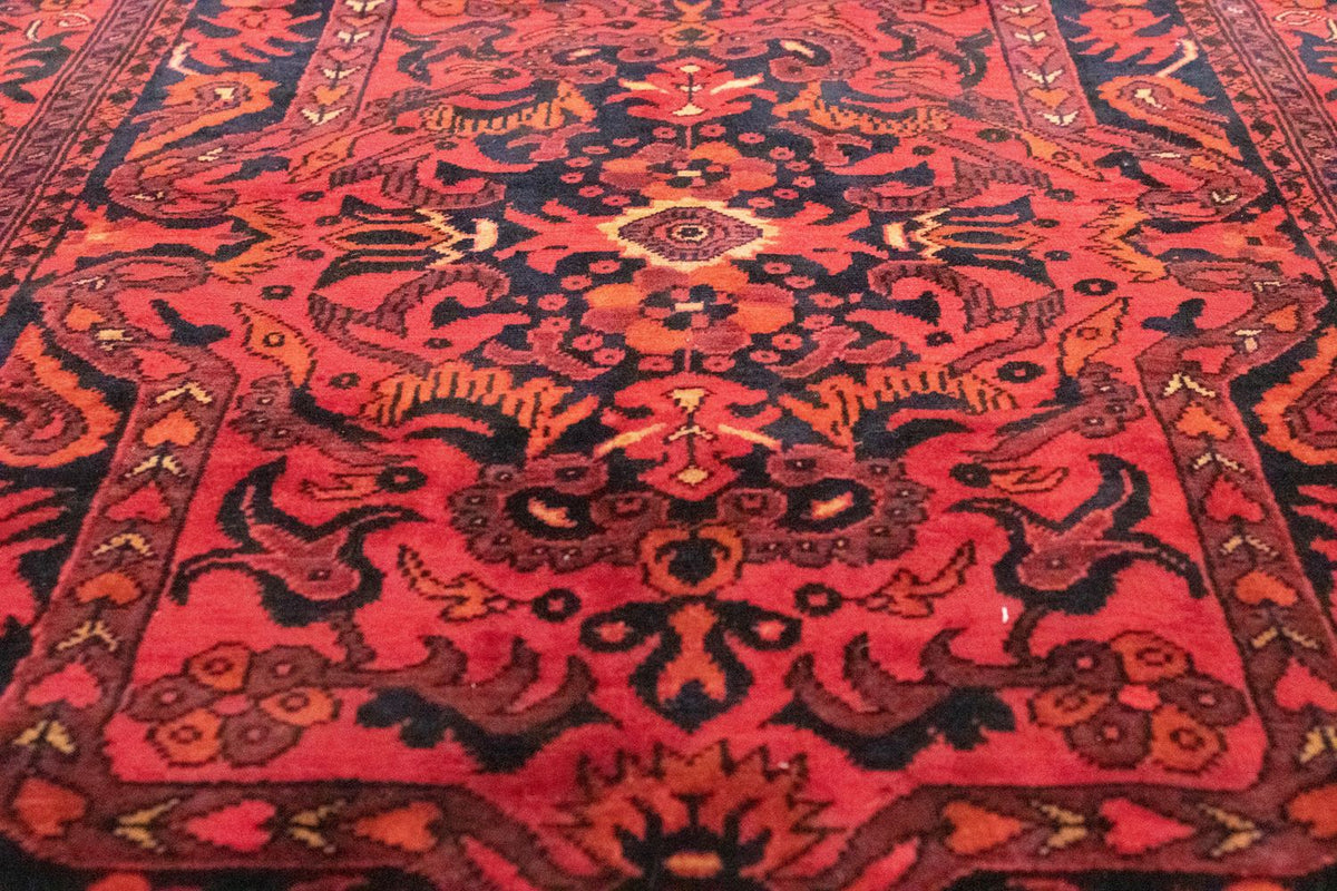 Tapis de couloir Tapis afghan - Kunduz - 213 x 102 cm - rouge