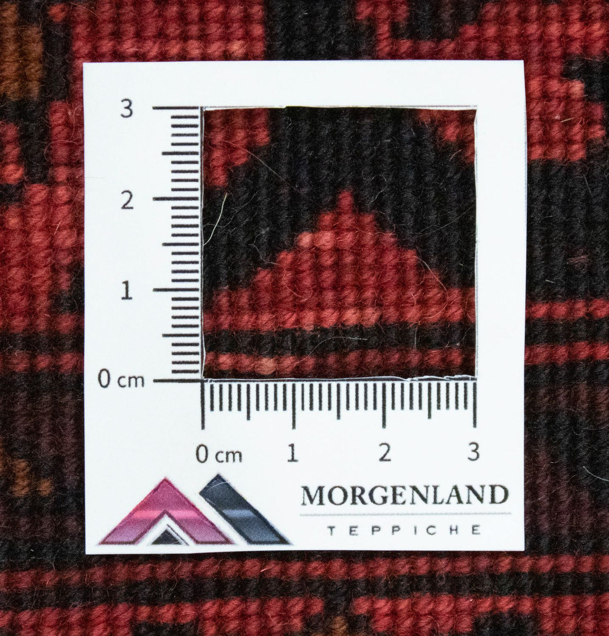 Tapis de couloir Tapis afghan - Kunduz - 213 x 102 cm - rouge