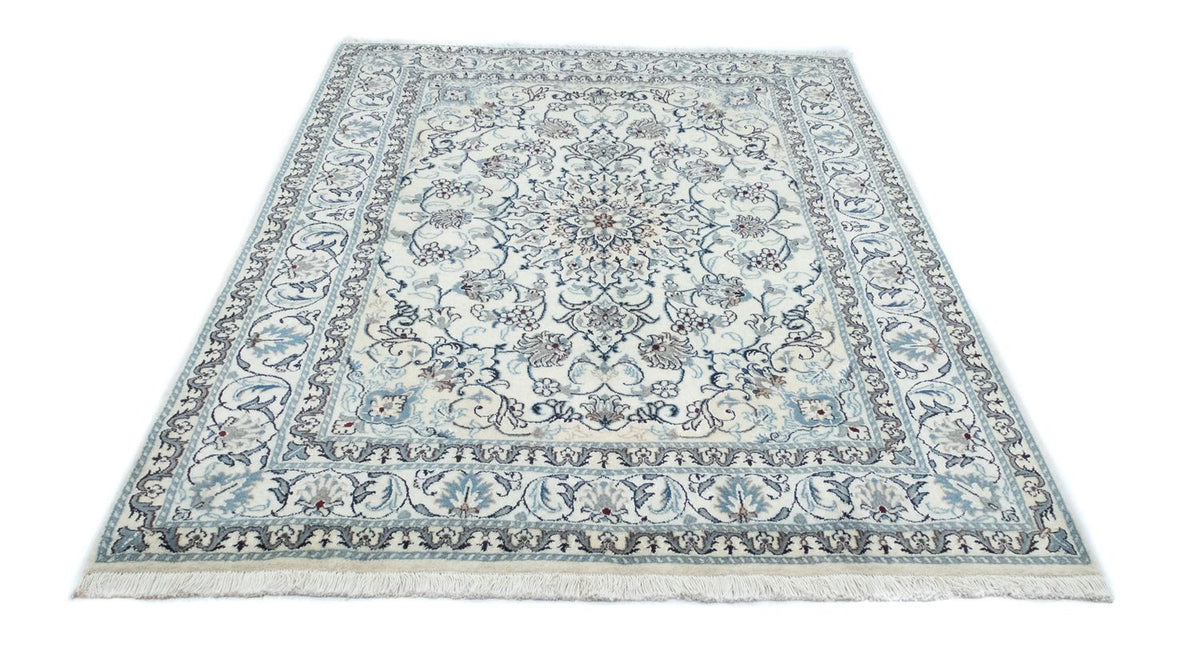 Tapis persan - Nain - 198 x 150 cm - blanc naturel