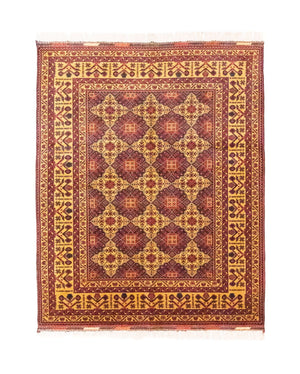 Tapis afghan - 190 x 152 cm - rouge