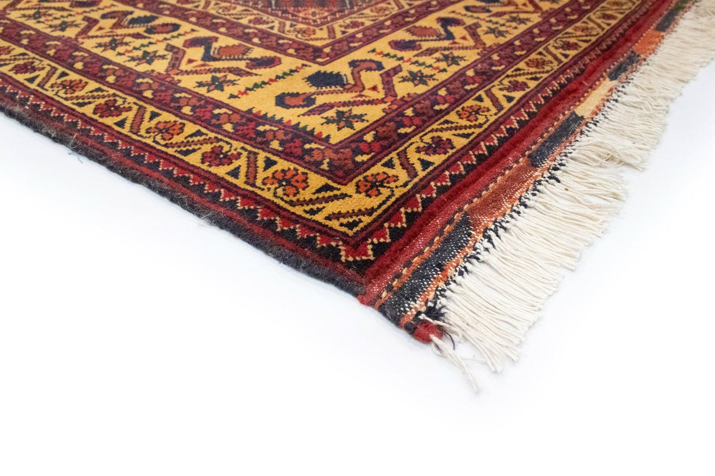 Tapis afghan - 190 x 152 cm - rouge
