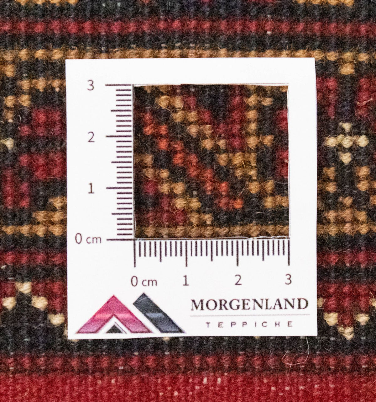 Tapis afghan - 195 x 153 cm - marron