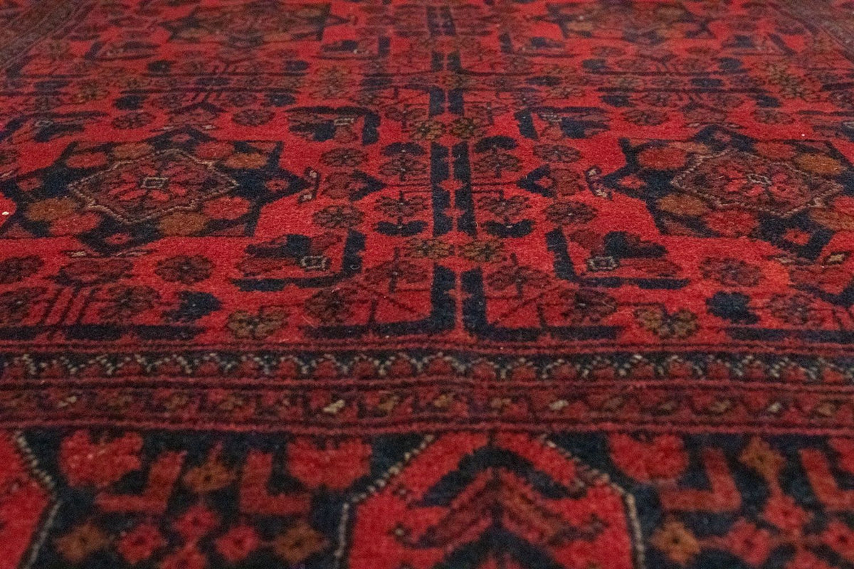 Tapis afghan - Kunduz - 197 x 126 cm - rouge