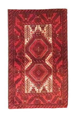 Tapis de couloir Tapis Belutsch - 178 x 103 cm - rouge
