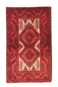 Tapis de couloir Tapis Belutsch - 178 x 103 cm - rouge