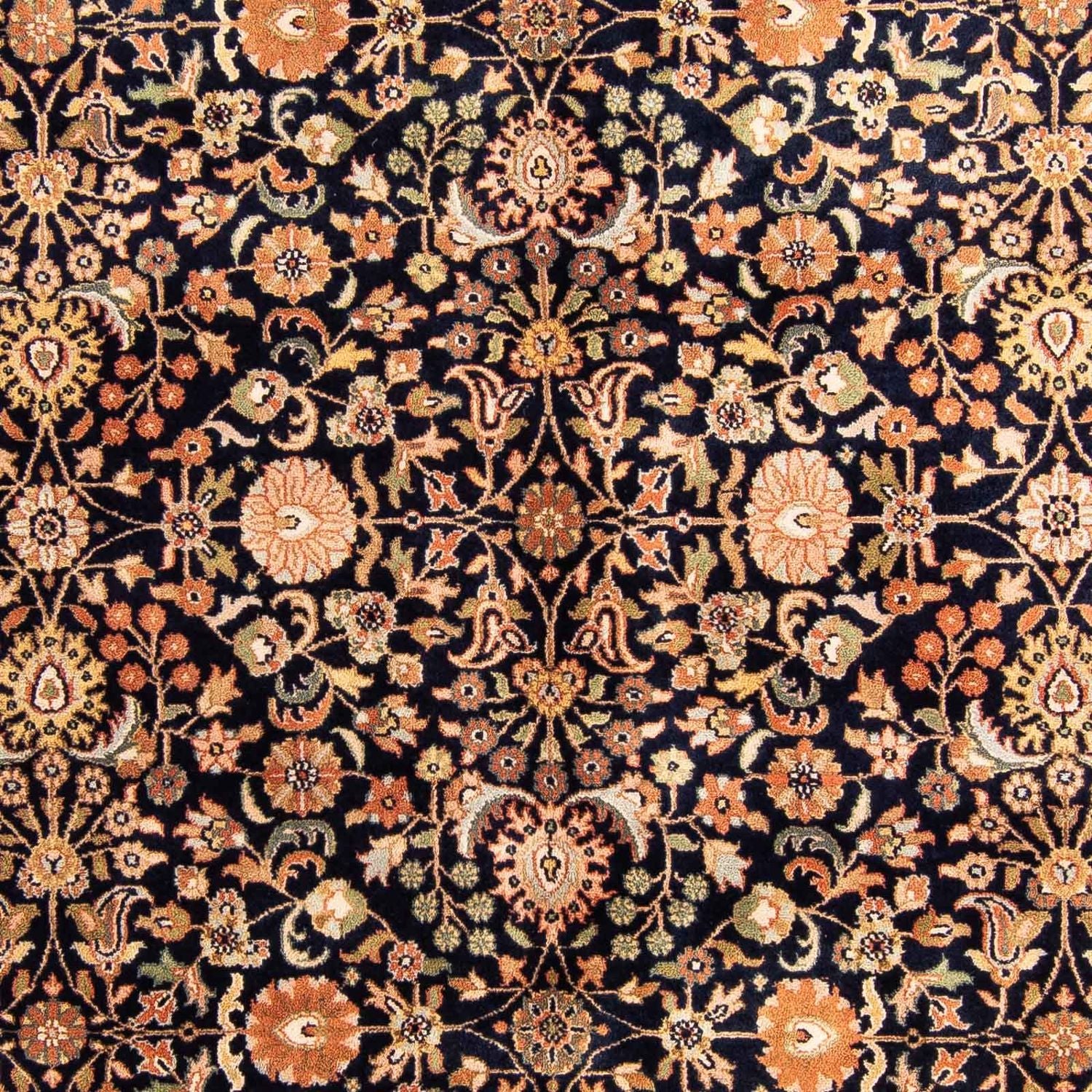 Tapis oriental - Keshan - Indus - 230 x 168 cm - bleu foncé
