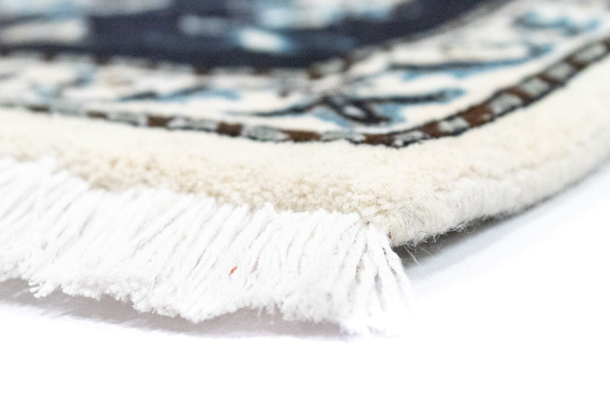 Tapis persan - Nain - 131 x 90 cm - bleu foncé