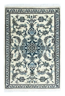 Tapis persan - Nain - 130 x 90 cm - blanc naturel