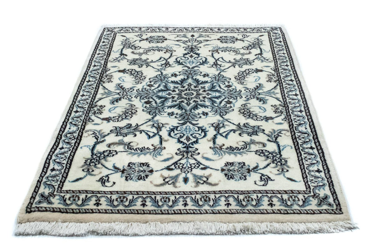 Tapis persan - Nain - 130 x 90 cm - blanc naturel