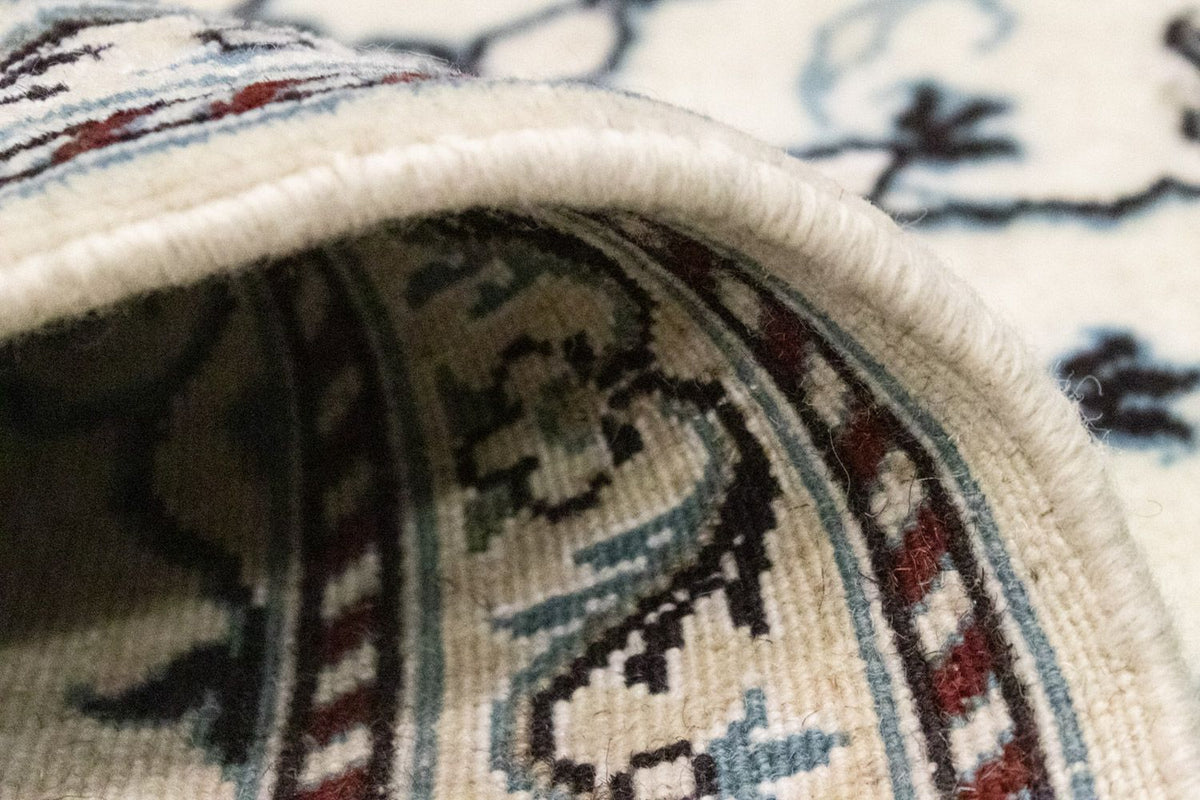 Tapis persan - Nain - 131 x 91 cm - blanc naturel