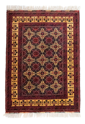 Tapis afghan - 143 x 105 cm - bleu
