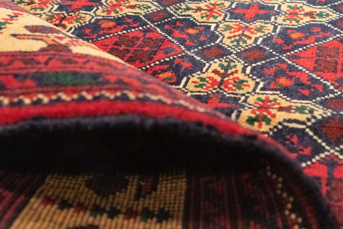 Tapis afghan - 143 x 105 cm - bleu