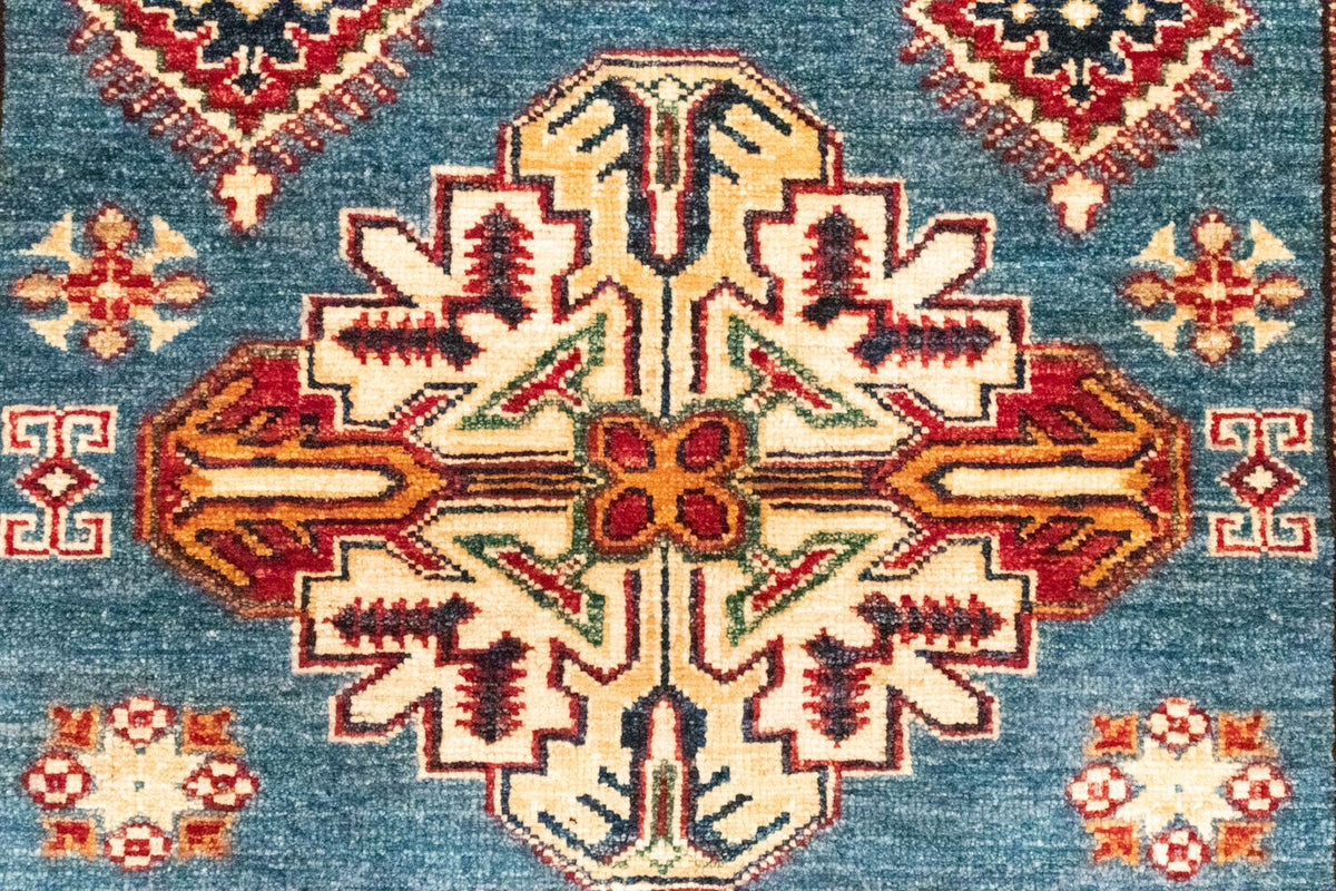 Tapis Ziegler - Kazak - 157 x 102 cm - bleu