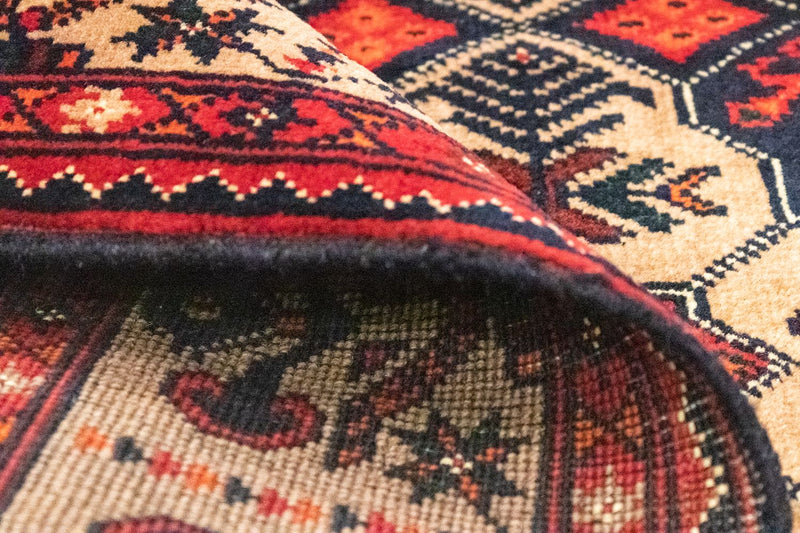Tapis afghan - 144 x 98 cm - marron