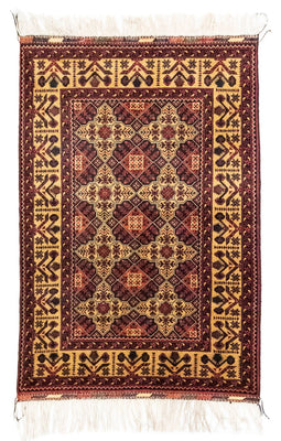 Tapis afghan - 150 x 100 cm - bleu
