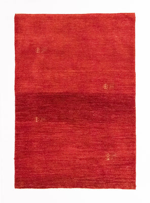 Tapis Gabbeh - Persan - 145 x 100 cm - rouge