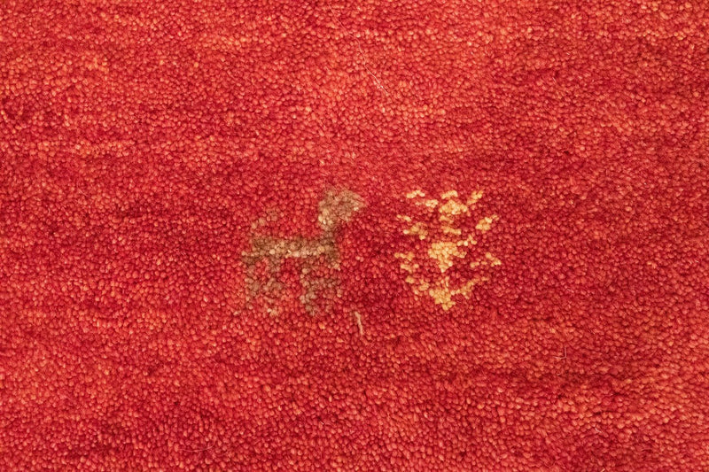 Tapis Gabbeh - Persan - 145 x 100 cm - rouge