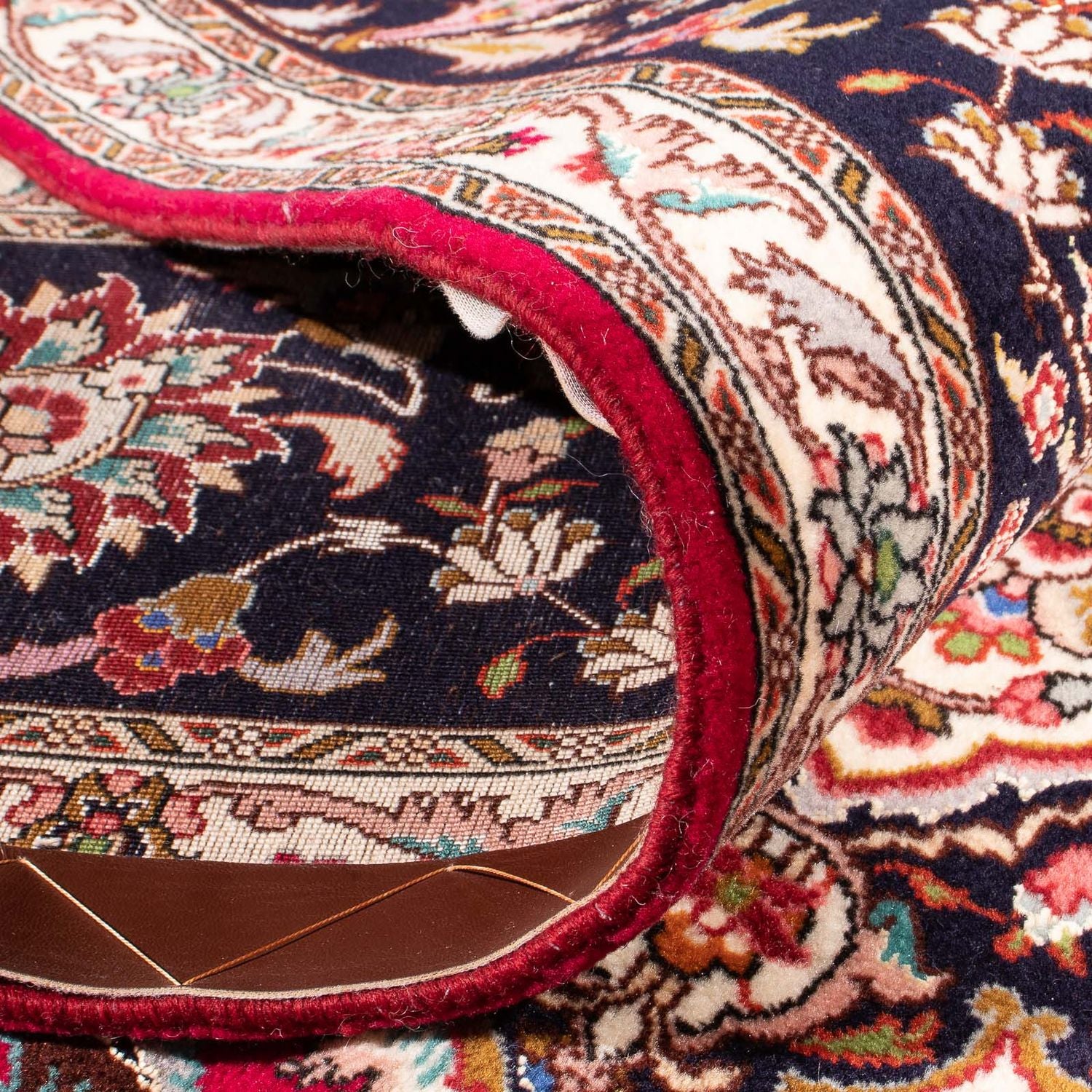 Tapis persan - Tabriz - Royal carré  - 246 x 245 cm - rouge foncé